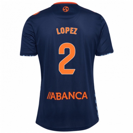 Kandiny Gyermek Iván López #2 Sötétkék Idegenbeli Jersey 2024/25 Mez Póló Ing