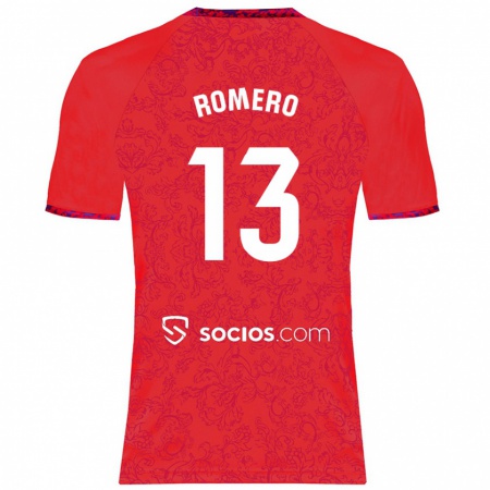 Kandiny Gyermek Rafael Romero #13 Piros Idegenbeli Jersey 2024/25 Mez Póló Ing