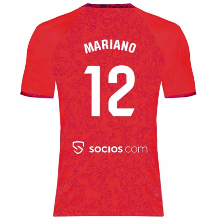 Kandiny Gyermek Mariano Díaz #12 Piros Idegenbeli Jersey 2024/25 Mez Póló Ing