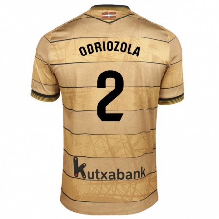 Kandiny Gyermek Álvaro Odriozola #2 Barna Idegenbeli Jersey 2024/25 Mez Póló Ing