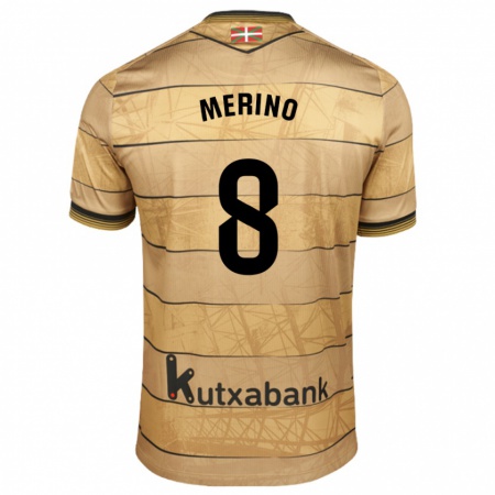 Kandiny Gyermek Mikel Merino #8 Barna Idegenbeli Jersey 2024/25 Mez Póló Ing