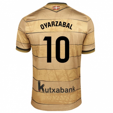 Kandiny Gyermek Mikel Oyarzabal #10 Barna Idegenbeli Jersey 2024/25 Mez Póló Ing