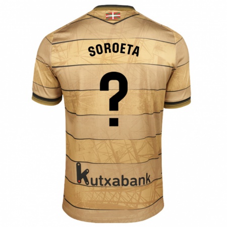 Kandiny Gyermek Javier Soroeta #0 Barna Idegenbeli Jersey 2024/25 Mez Póló Ing