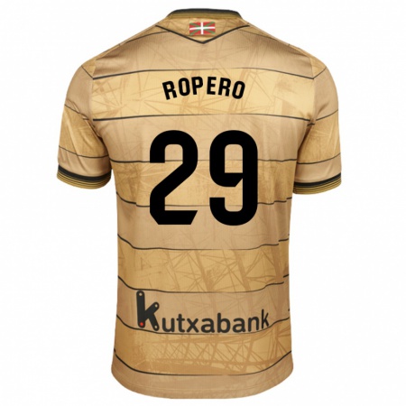 Kandiny Gyermek Iker Ropero #29 Barna Idegenbeli Jersey 2024/25 Mez Póló Ing