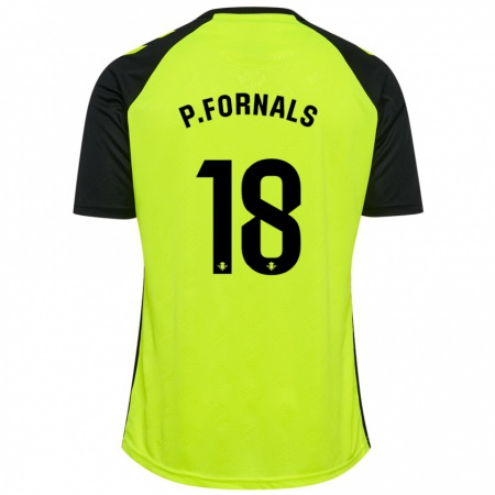 Kandiny Gyermek Pablo Fornals #18 Fluoreszkáló Sárga Fekete Idegenbeli Jersey 2024/25 Mez Póló Ing