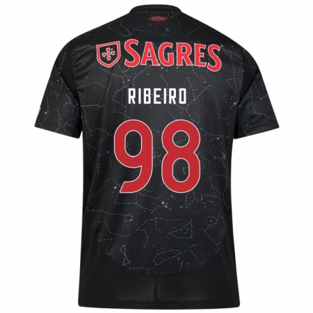 Kandiny Gyermek Ricardo Ribeiro #98 Fekete Piros Idegenbeli Jersey 2024/25 Mez Póló Ing