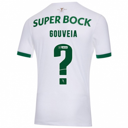 Kandiny Gyermek Miguel Gouveia #0 Fehér Zöld Idegenbeli Jersey 2024/25 Mez Póló Ing