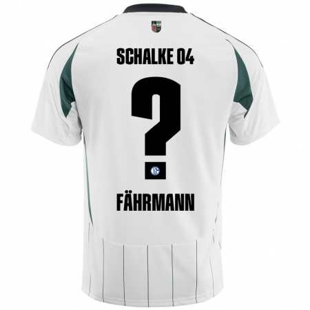 Kandiny Gyermek Ralf Fährmann #0 Fehér Zöld Idegenbeli Jersey 2024/25 Mez Póló Ing