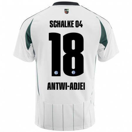 Kandiny Gyermek Christopher Antwi-Adjei #18 Fehér Zöld Idegenbeli Jersey 2024/25 Mez Póló Ing