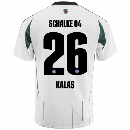 Kandiny Gyermek Tomas Kalas #26 Fehér Zöld Idegenbeli Jersey 2024/25 Mez Póló Ing