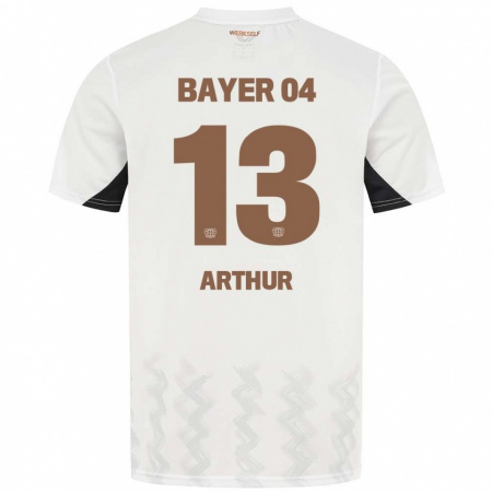 Kandiny Gyermek Arthur #13 Fehér Fekete Idegenbeli Jersey 2024/25 Mez Póló Ing