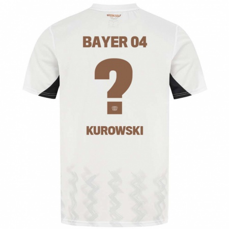 Kandiny Gyermek Julien Kurowski #0 Fehér Fekete Idegenbeli Jersey 2024/25 Mez Póló Ing