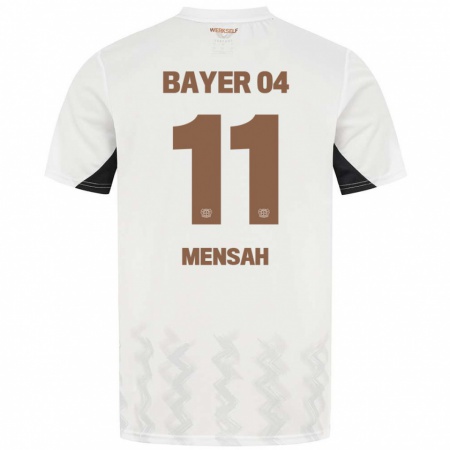 Kandiny Gyermek Jeremiah Mensah #11 Fehér Fekete Idegenbeli Jersey 2024/25 Mez Póló Ing