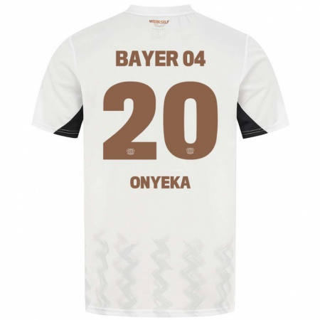 Kandiny Gyermek Francis Onyeka #20 Fehér Fekete Idegenbeli Jersey 2024/25 Mez Póló Ing