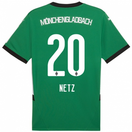 Kandiny Gyermek Luca Netz #20 Zöld Fehér Idegenbeli Jersey 2024/25 Mez Póló Ing