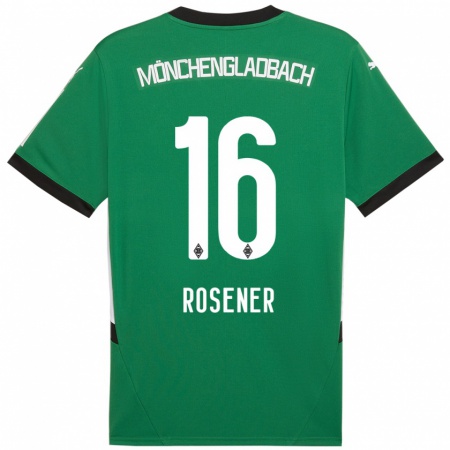 Kandiny Gyermek Chiara Rösener #16 Zöld Fehér Idegenbeli Jersey 2024/25 Mez Póló Ing