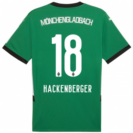 Kandiny Gyermek Jessica Hackenberger #18 Zöld Fehér Idegenbeli Jersey 2024/25 Mez Póló Ing