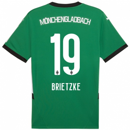 Kandiny Gyermek Yvonne Brietzke #19 Zöld Fehér Idegenbeli Jersey 2024/25 Mez Póló Ing