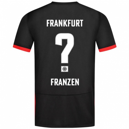 Kandiny Gyermek Marlon Franzen #0 Fekete Idegenbeli Jersey 2024/25 Mez Póló Ing