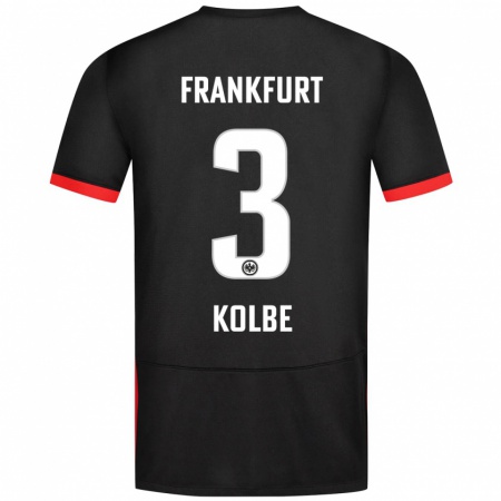 Kandiny Gyermek Louis Kolbe #3 Fekete Idegenbeli Jersey 2024/25 Mez Póló Ing