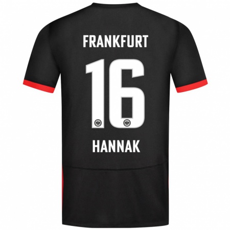 Kandiny Gyermek Tim Hannak #16 Fekete Idegenbeli Jersey 2024/25 Mez Póló Ing