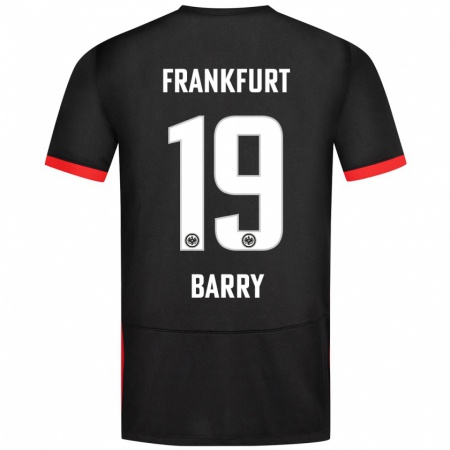 Kandiny Gyermek Jasha Barry #19 Fekete Idegenbeli Jersey 2024/25 Mez Póló Ing