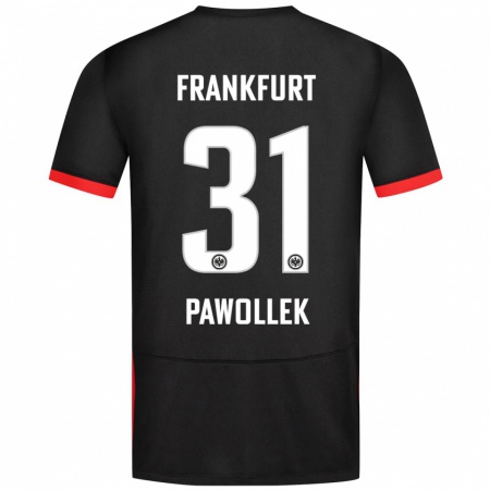 Kandiny Gyermek Tanja Pawollek #31 Fekete Idegenbeli Jersey 2024/25 Mez Póló Ing