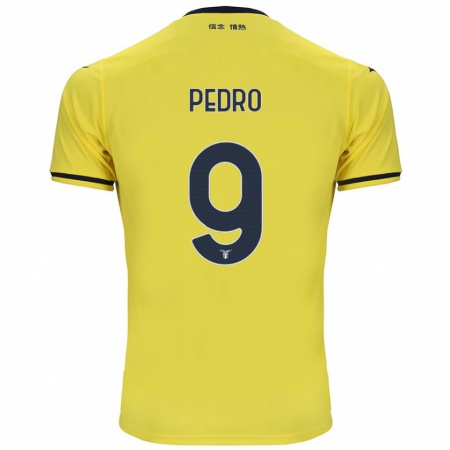 Kandiny Gyermek Pedro #9 Sárga Idegenbeli Jersey 2024/25 Mez Póló Ing