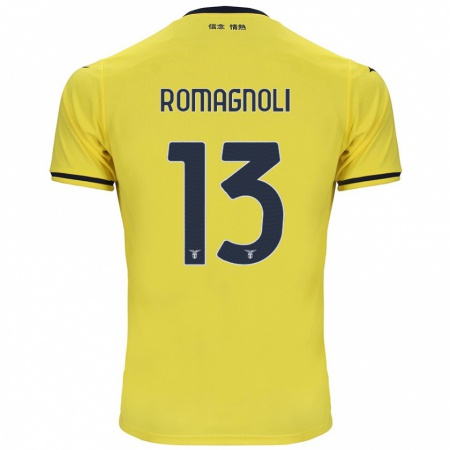 Kandiny Gyermek Alessio Romagnoli #13 Sárga Idegenbeli Jersey 2024/25 Mez Póló Ing