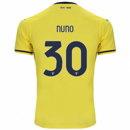 Kandiny Gyermek Nuno Tavares #30 Sárga Idegenbeli Jersey 2024/25 Mez Póló Ing