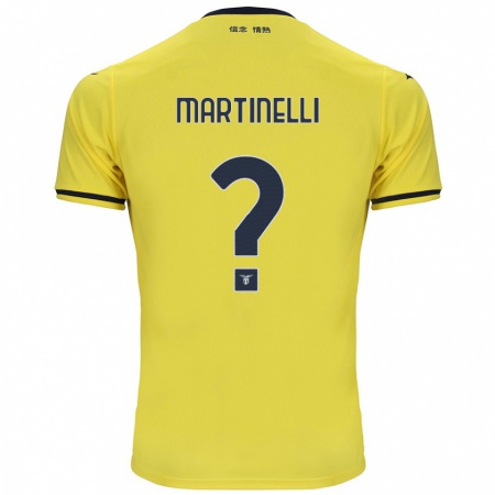 Kandiny Gyermek Leonardo Martinelli #0 Sárga Idegenbeli Jersey 2024/25 Mez Póló Ing