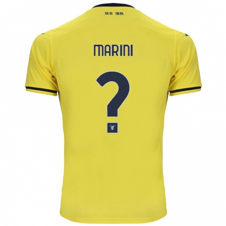 Kandiny Gyermek Matteo Marini #0 Sárga Idegenbeli Jersey 2024/25 Mez Póló Ing