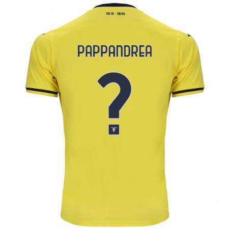 Kandiny Gyermek Filippo Pappandrea #0 Sárga Idegenbeli Jersey 2024/25 Mez Póló Ing