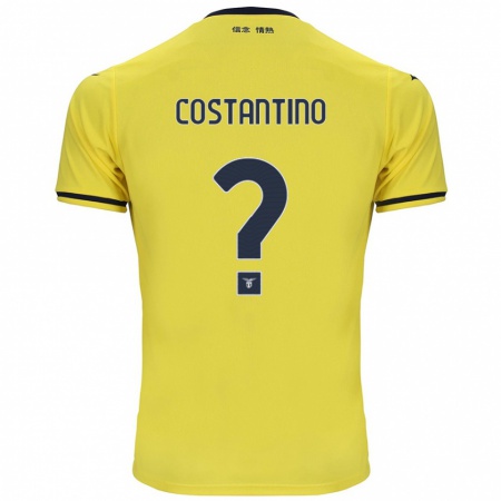 Kandiny Gyermek Davide Costantino #0 Sárga Idegenbeli Jersey 2024/25 Mez Póló Ing