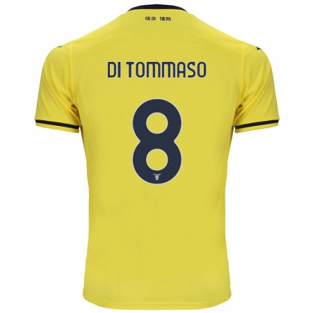 Kandiny Gyermek Leonardo Di Tommaso #8 Sárga Idegenbeli Jersey 2024/25 Mez Póló Ing