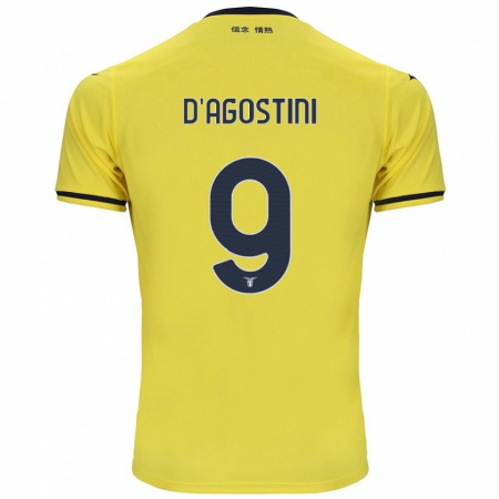 Kandiny Gyermek Lorenzo D'agostini #9 Sárga Idegenbeli Jersey 2024/25 Mez Póló Ing