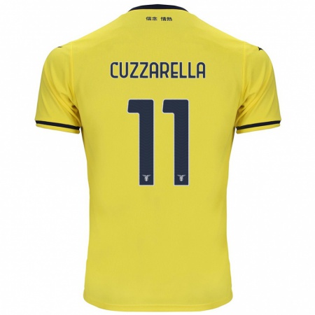 Kandiny Gyermek Cristian Cuzzarella #11 Sárga Idegenbeli Jersey 2024/25 Mez Póló Ing