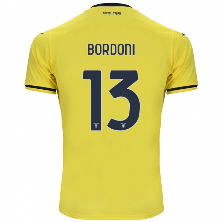 Kandiny Gyermek Tommaso Bordoni #13 Sárga Idegenbeli Jersey 2024/25 Mez Póló Ing