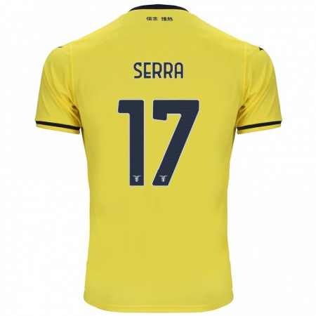 Kandiny Gyermek Federico Serra #17 Sárga Idegenbeli Jersey 2024/25 Mez Póló Ing