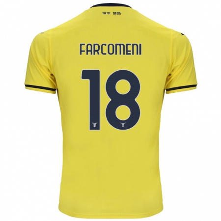 Kandiny Gyermek Valerio Farcomeni #18 Sárga Idegenbeli Jersey 2024/25 Mez Póló Ing