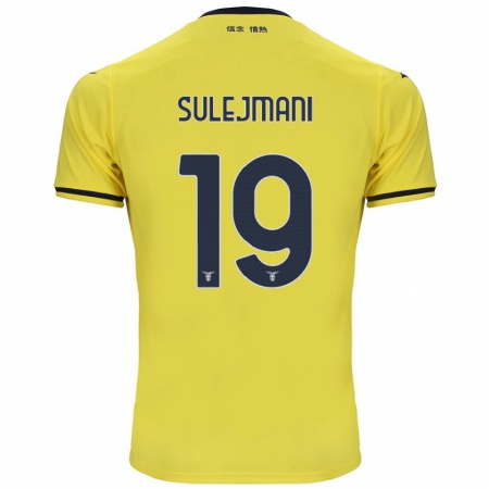 Kandiny Gyermek Flavio Sulejmani #19 Sárga Idegenbeli Jersey 2024/25 Mez Póló Ing