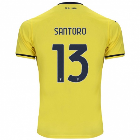 Kandiny Gyermek Martina Santoro #13 Sárga Idegenbeli Jersey 2024/25 Mez Póló Ing