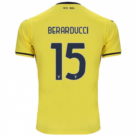 Kandiny Gyermek Martina Berarducci #15 Sárga Idegenbeli Jersey 2024/25 Mez Póló Ing