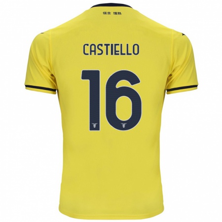 Kandiny Gyermek Antonietta Castiello #16 Sárga Idegenbeli Jersey 2024/25 Mez Póló Ing