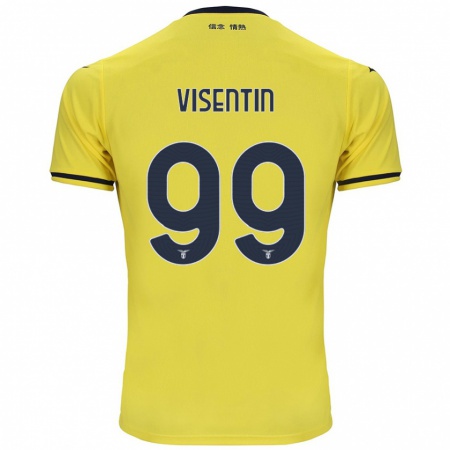 Kandiny Gyermek Noemi Visentin #99 Sárga Idegenbeli Jersey 2024/25 Mez Póló Ing