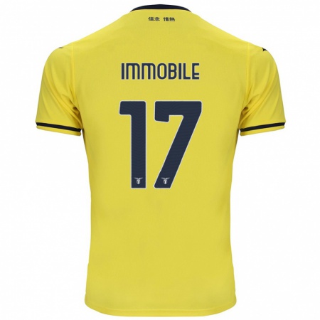 Kandiny Gyermek Ciro Immobile #17 Sárga Idegenbeli Jersey 2024/25 Mez Póló Ing