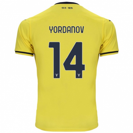 Kandiny Gyermek Damyan Yordanov #14 Sárga Idegenbeli Jersey 2024/25 Mez Póló Ing