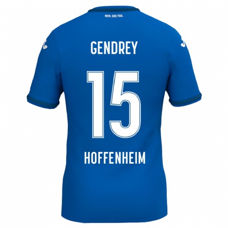 Kandiny Gyermek Valentin Gendrey #15 Sárga Piros Hazai Jersey 2024/25 Mez Póló Ing