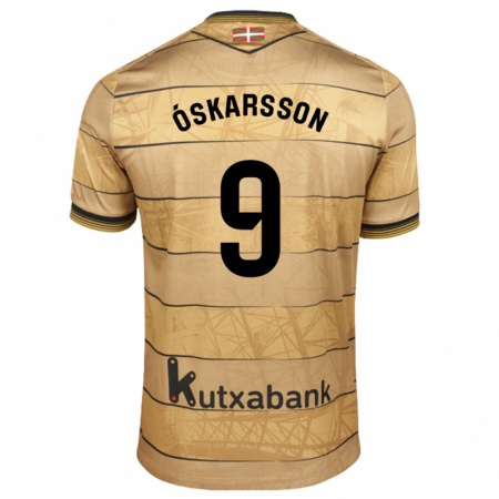 Kandiny Gyermek Orri Óskarsson #9 Fehér Kék Idegenbeli Jersey 2024/25 Mez Póló Ing