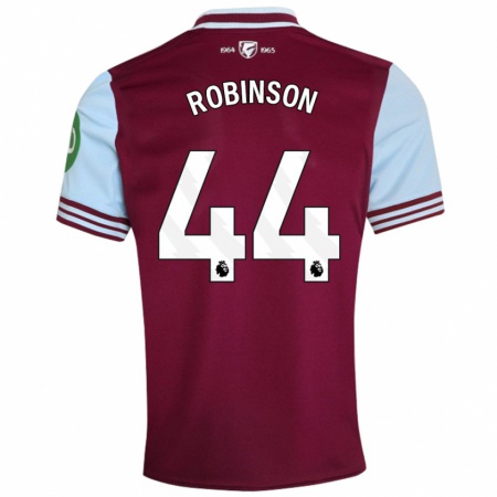 Kandiny Férfi Junior Robinson #44 Sötétvörös Hazai Jersey 2024/25 Mez Póló Ing